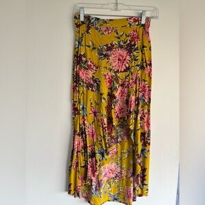 Band of gypsies floral yellow skirt
